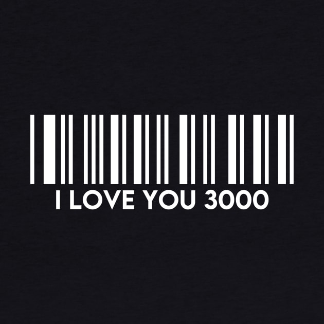 I LOVE YOU 3000 Barcode by Ajiw